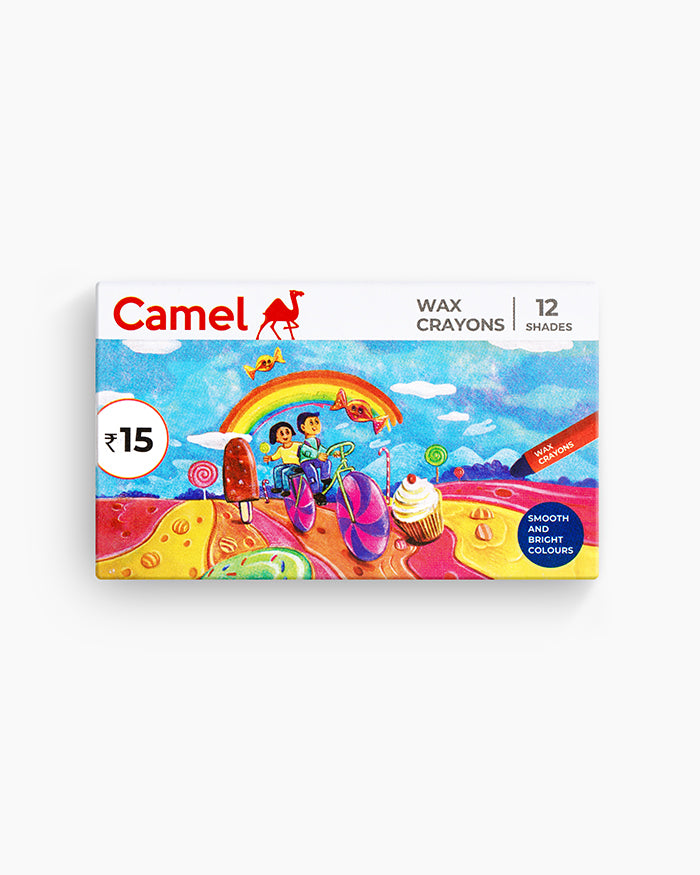 Camel Wax Crayons Assorted pack of 12 shades