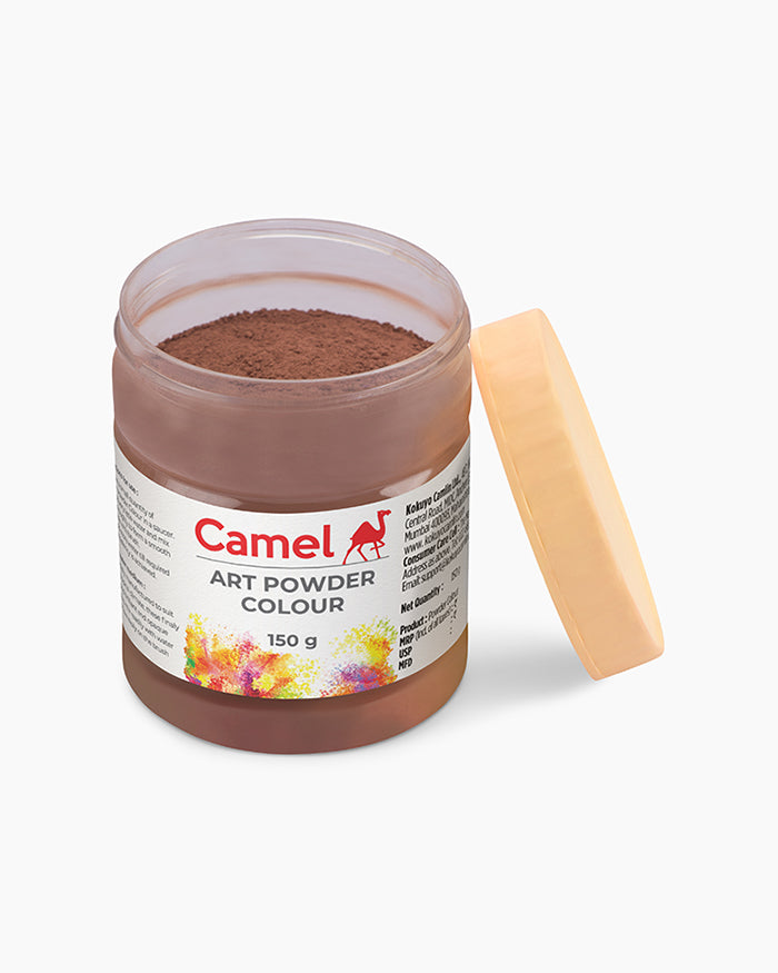 Camel Art Powders Individual jar of Burnt Umber in 275 ml