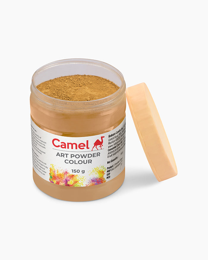 Camel Art Powders Individual jar of Yellow Ochre in 275 ml