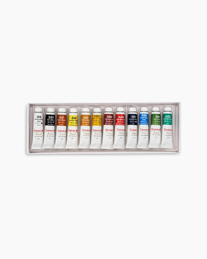 Camel Artist Oil Colours Assorted pack of 12 shades in 9 ml