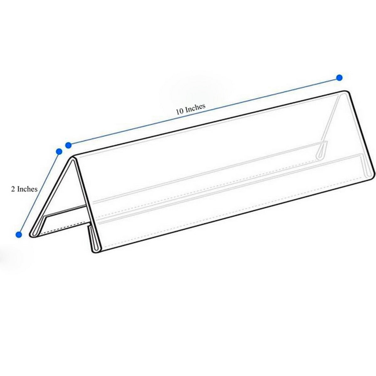 Acrylic Name Plate 2mm 2X 10 INCH