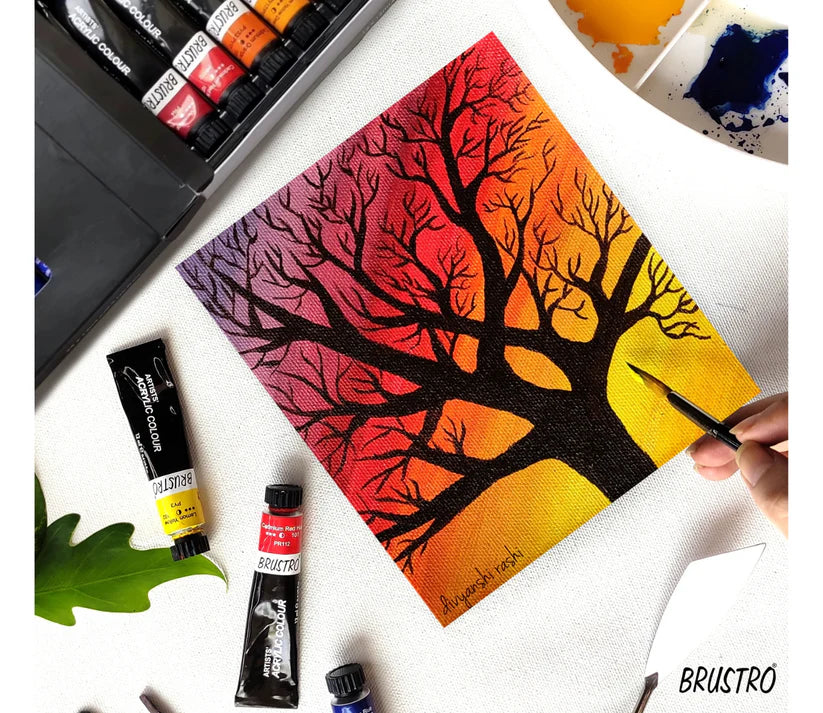 BRUSTRO Acrylic Paint colour set Set of 24 Colours X 12ml Tubes