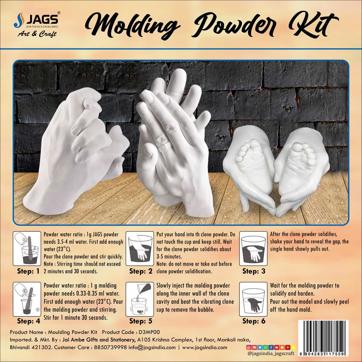 DIY 3D Moulding Powder Casting 500 Molding 300 D3MP00