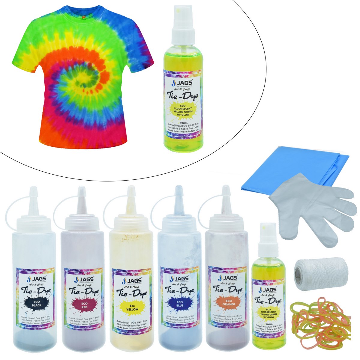 Jags Tie and dye Set Of 5 + 1 JTAD00