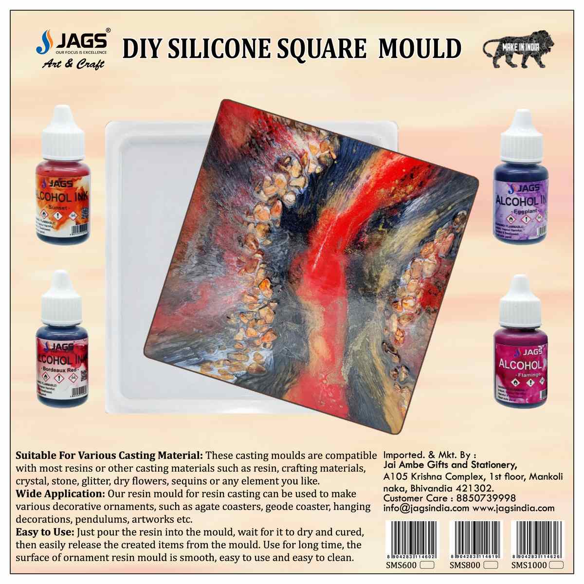 Silicone Mould Square 6 Inch SMS600