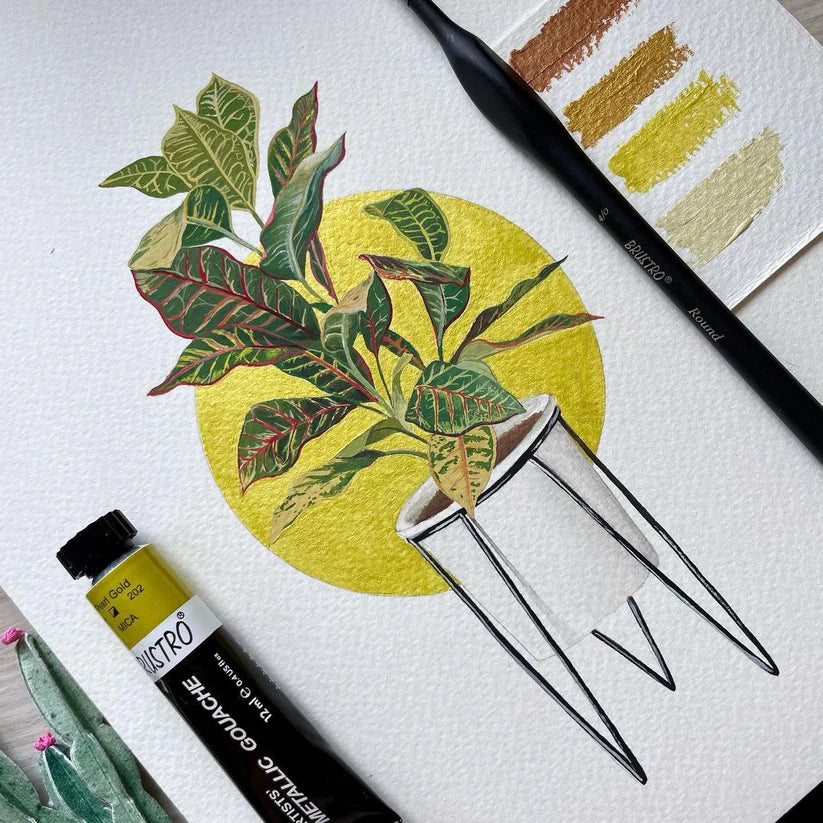 Brustro Artists' Metallic Gouache Set of 18x12ml