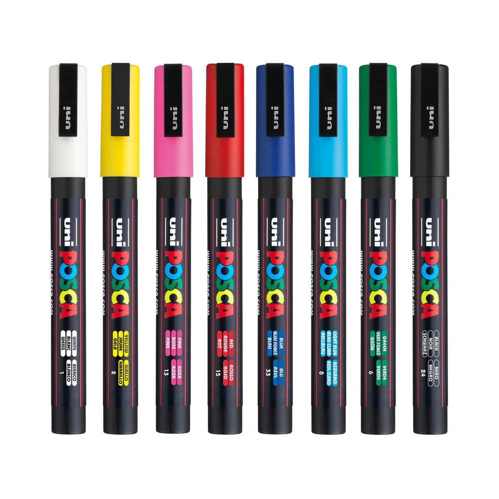 uni® POSCA® PC-3M Water-Based Paint Markers (8 Pack)