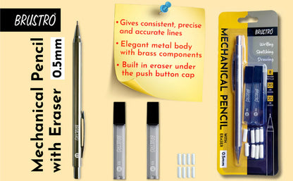 BRUSTRO Mechanical Pencil 0.5mm metal body