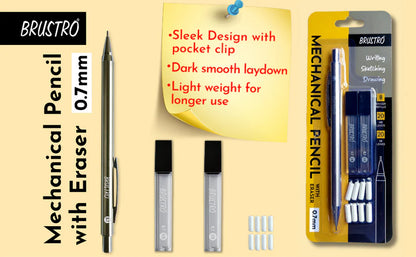 BRUSTRO Mechanical Pencil Set 0.7mm metal body