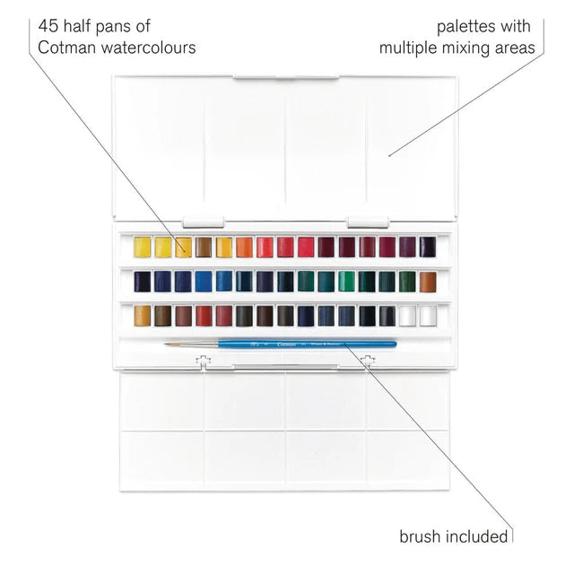Winsor & Newton Cotman Watercolour Studio Set 46 pc