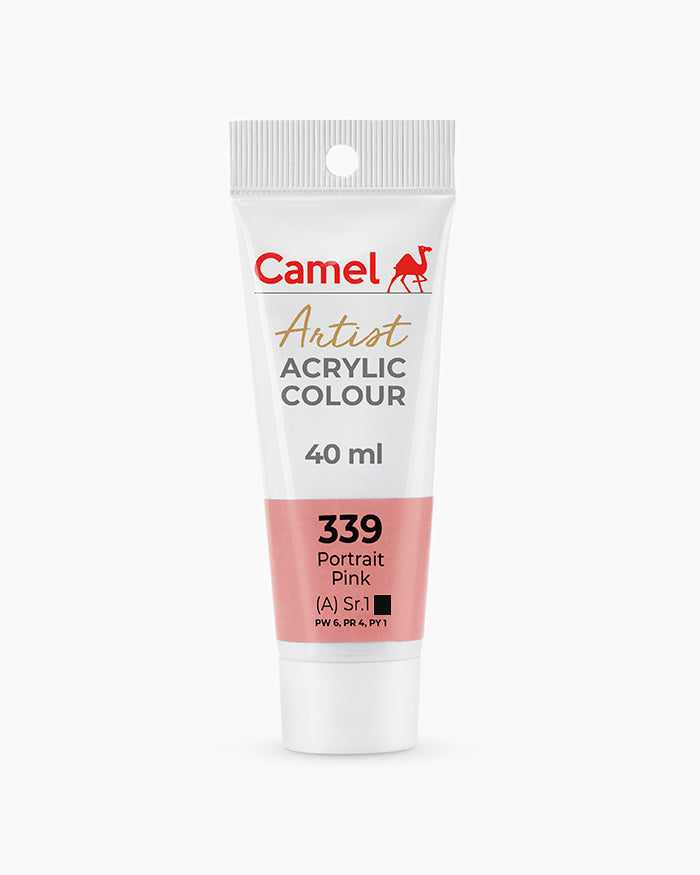 Camel Artist Acrylic Colours Individual tube of Portrait Pink- 339