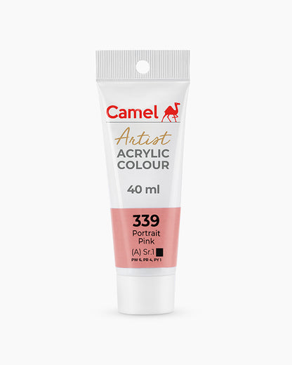 Camel Artist Acrylic Colours Individual tube of Portrait Pink- 339