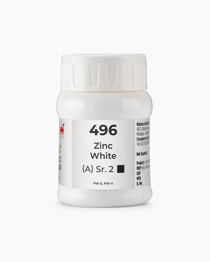 Camel Artist Acrylic Colours Individual tube of Zinc White- 496