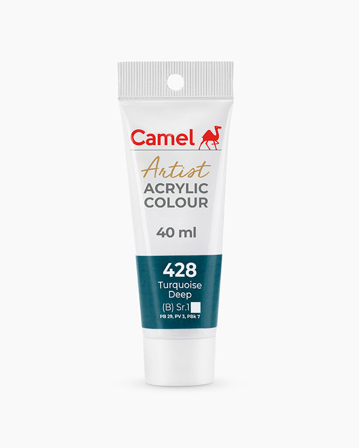 Camel Artist Acrylic Colours Individual tube of Turquoise Deep-428