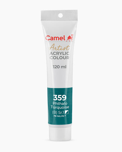 Camel Artist Acrylic Colours Individual tube of Phthalo Turquoise-359
