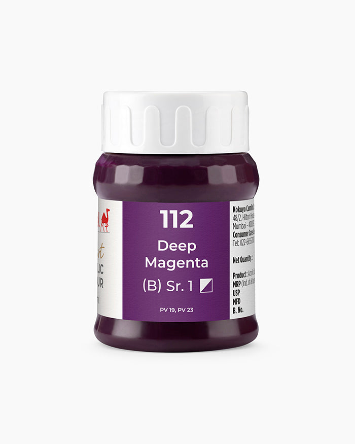 Camel Artist Acrylic Colours Individual tube of Deep Magenta-112