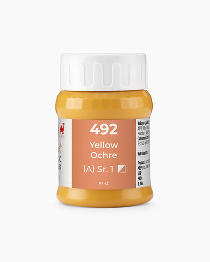 Camel Artist Acrylic Colours Individual tube of Yellow Ochre-492