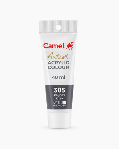 Camel Artist Acrylic Colours Individual tube of Payne`s Grey- 305