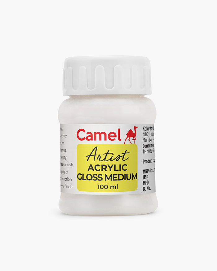 Camel Acrylic Gloss Medium Individual jar of 100 ml