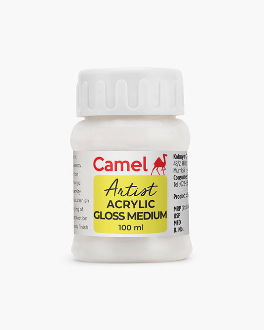 Camel Acrylic Gloss Medium Individual jar of 100 ml