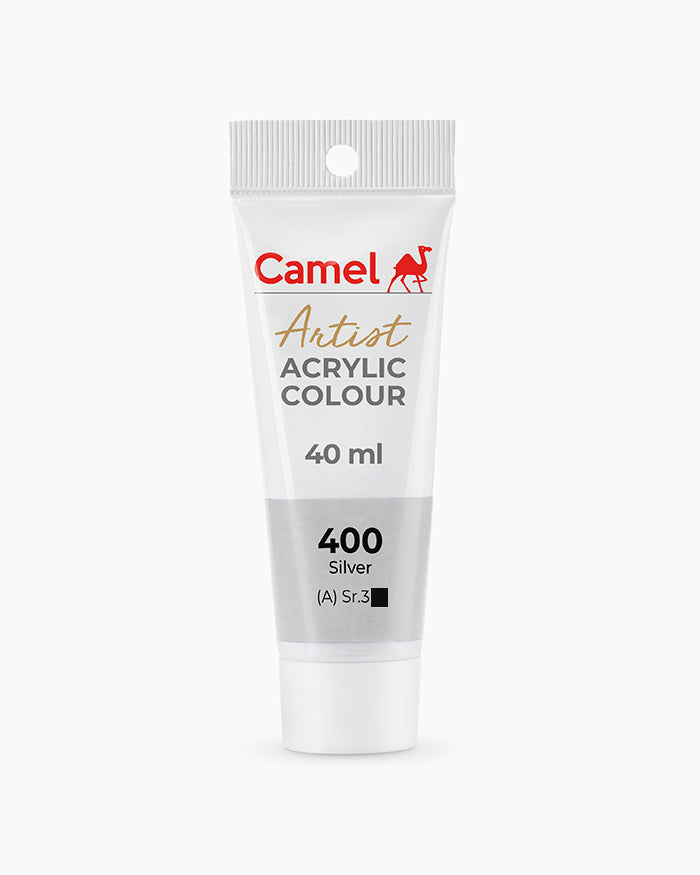 Camel Artist Acrylic Colours Individual tube of Silver- 400