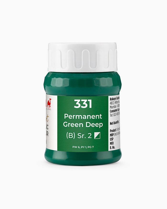 Camel Artist Acrylic Colours Individual tube of Permanent Green Deep-331