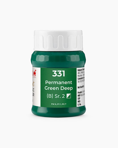Camel Artist Acrylic Colours Individual tube of Permanent Green Deep-331