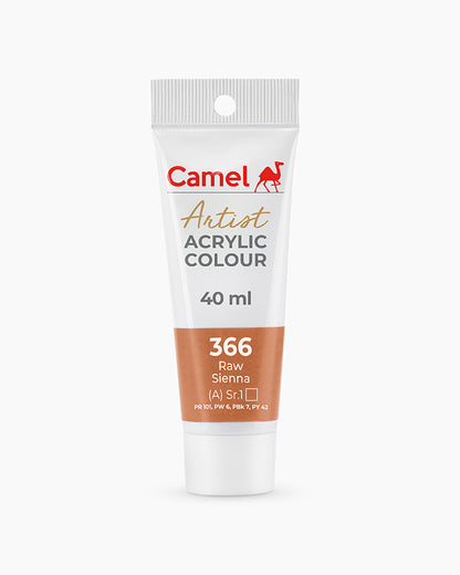 Camel Artist Acrylic Colours Individual tube of Raw Sienna- 366