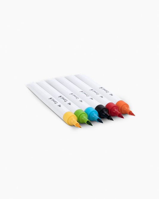 Camel  Brush  Pens  Assorted  pack  of  6  shades