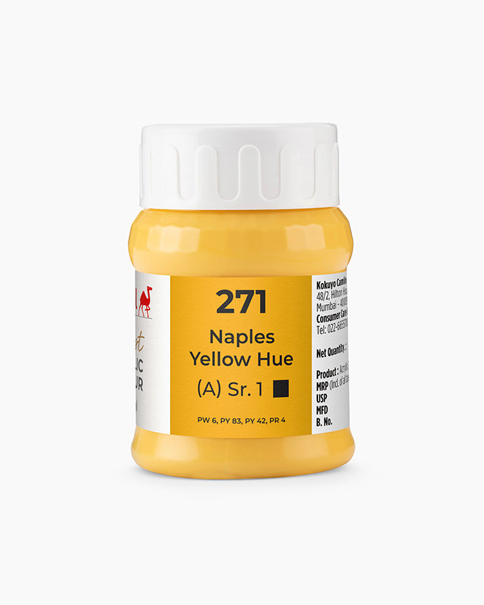 Camel Artist Acrylic Colours Individual tube of Naples Yellow Hue-271