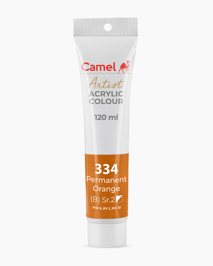 Camel Artist Acrylic Colours Individual tube of Permanent Orange-334