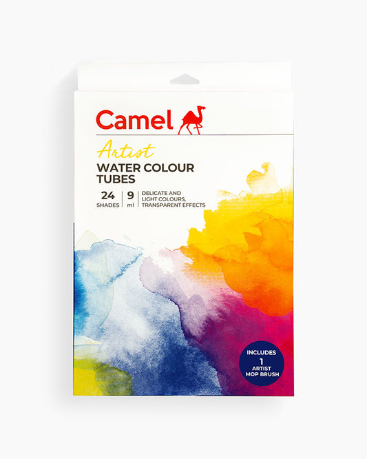 Camel  Artist  Water  Colours  Assorted  pack  of  tubes,  24  shades  in  9  ml