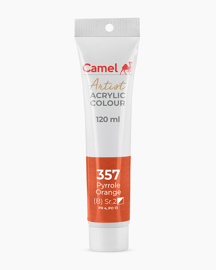 Camel Artist Acrylic Colours Individual tube of Pyrrole Orange- 357