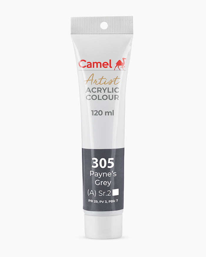 Camel Artist Acrylic Colours Individual tube of Payne`s Grey- 305