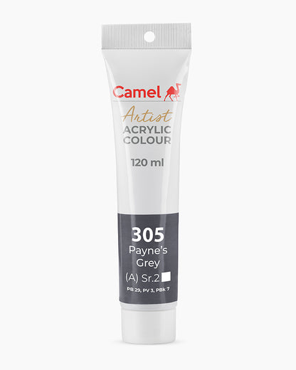 Camel Artist Acrylic Colours Individual tube of Payne`s Grey- 305