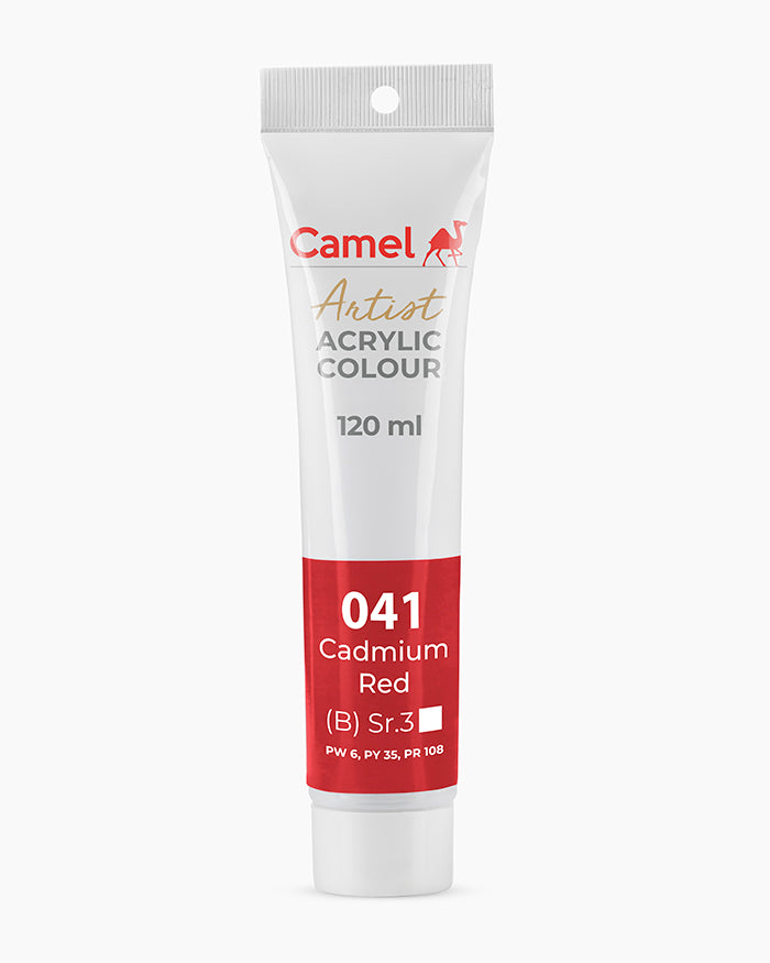 Camel Artist Acrylic Colours Individual tube of Cadmium Red- 041