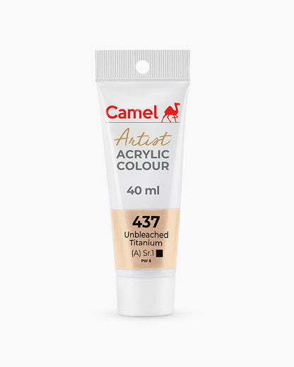 Camel Artist Acrylic Colours Individual tube of Unbleached Titanium- 437