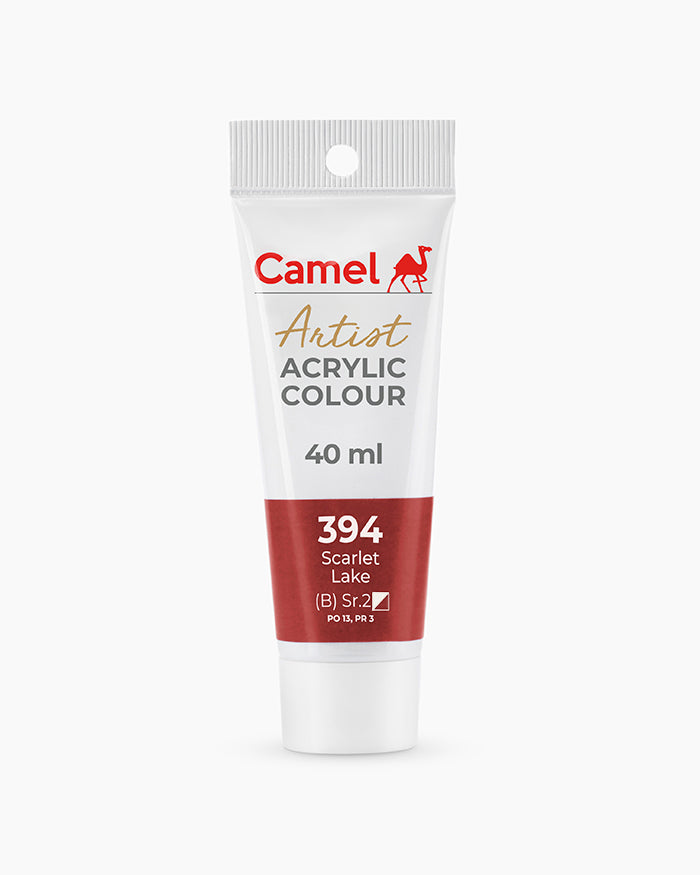 Camel Artist Acrylic Colours Individual tube of Scarlet Lake- 394