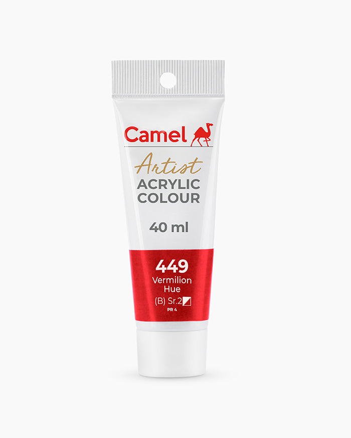 Camel Artist Acrylic Colours Individual tube of Vermilion Hue- 449