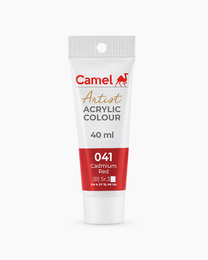 Camel Artist Acrylic Colours Individual tube of Cadmium Red- 041