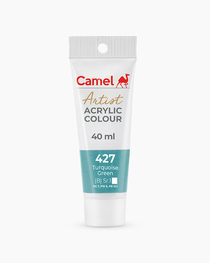 Camel Artist Acrylic Colours Individual tube of Turquoise Green-427
