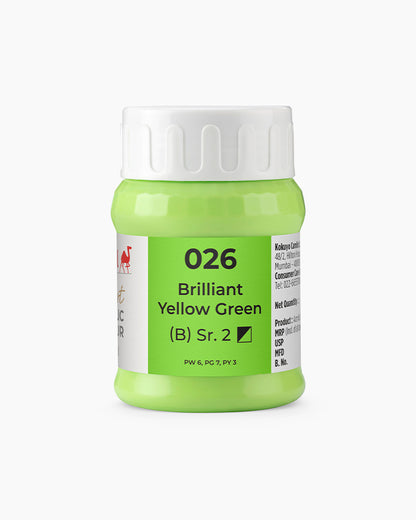 Camel Artist Acrylic Colours Individual tube of Brilliant Yellow Green-026