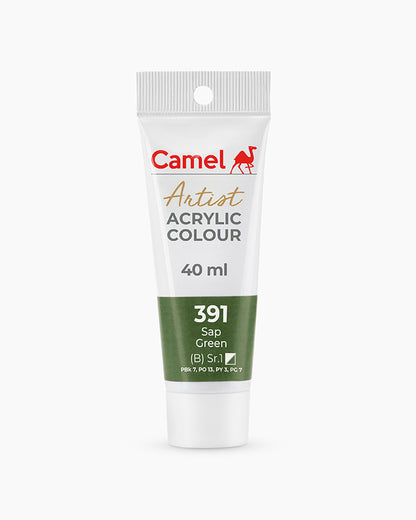 Camel Artist Acrylic Colours Individual tube of Sap Green- 391