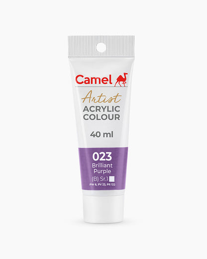 Camel Artist Acrylic Colours Individual tube of Brilliant Purple-023