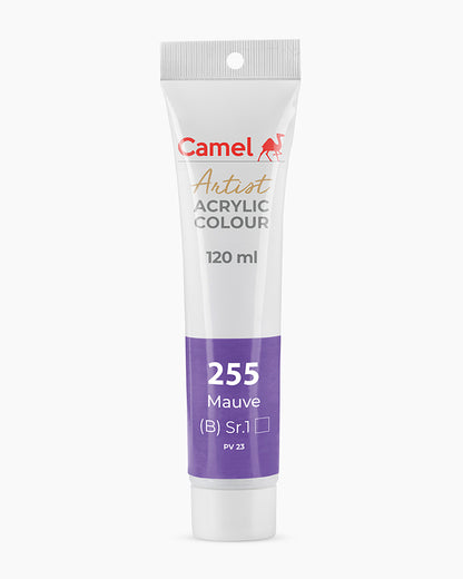 Camel Artist Acrylic Colours Individual tube of Mauve-255