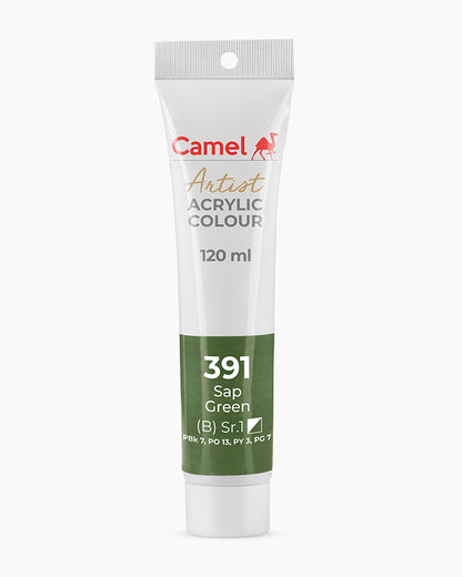 Camel Artist Acrylic Colours Individual tube of Sap Green- 391