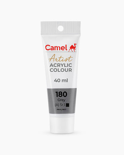 Camel Artist Acrylic Colours Individual tube of Grey- 180
