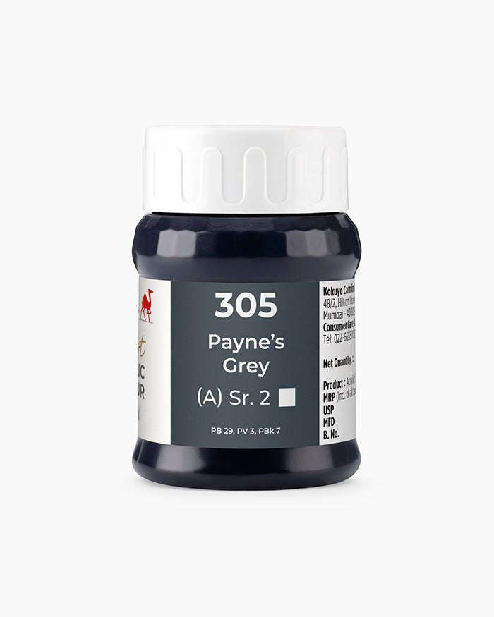 Camel Artist Acrylic Colours Individual tube of Payne`s Grey- 305