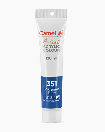 Camel Artist Acrylic Colours Individual tube of Prussian Blue-351