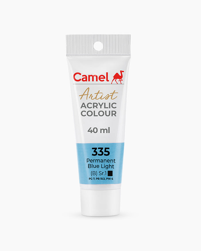 Camel Artist Acrylic Colours Individual tube of Permanent Blue Light-335